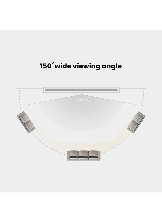 NCTS M240 M Series Manual Control Projector Screen – 2.4 x 2.4M Matte White Display Screen – UHD/HD Projector with Self Lock Spring System for Home Theater & More/ 1 Year Warranty/GTIN 6295151550632 - Image 5